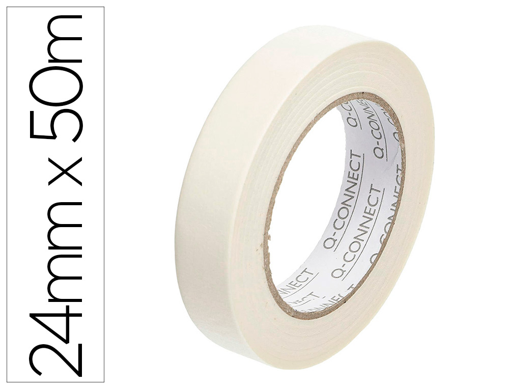 Cinta adhesiva q-connect para pintar 50 mt x 24 mm