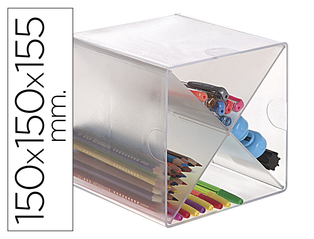 Archicubo archivo 2000 aspa organizador modular plastico 150x150x155 mm incluye 2 clips de sujecion