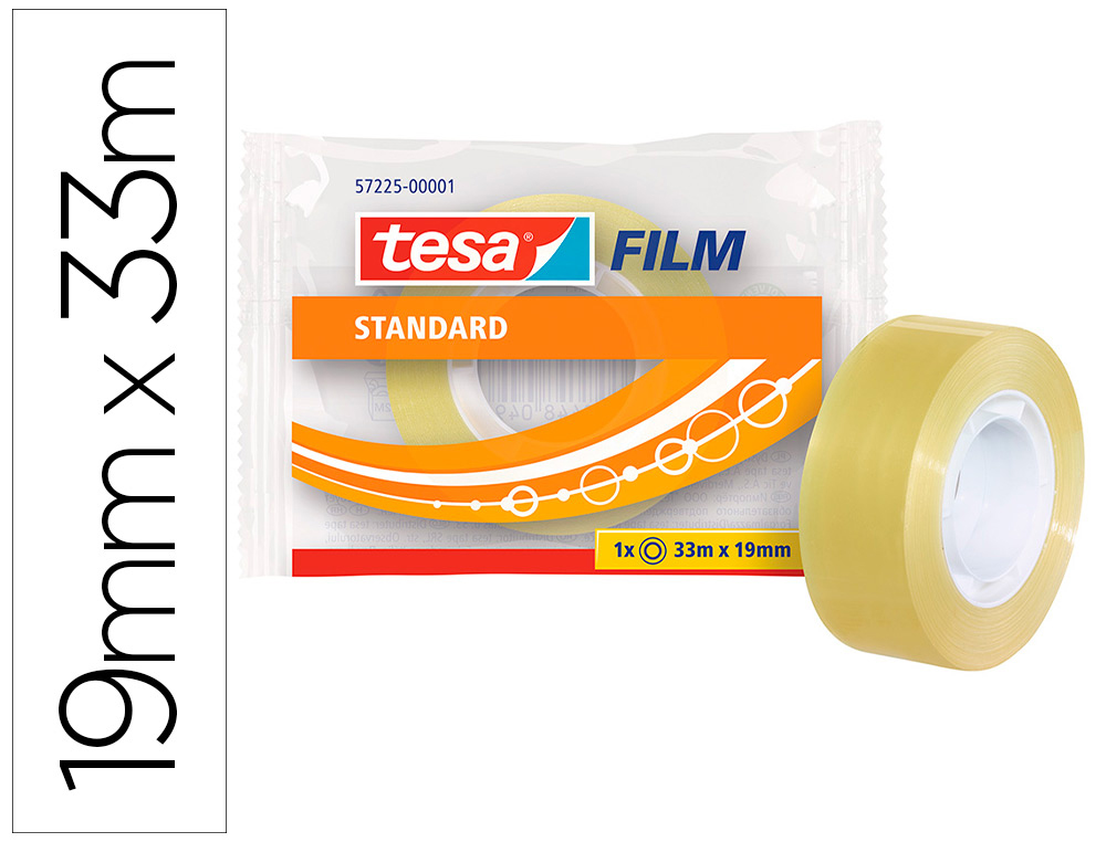 Cinta adhesiva tesa standard 33 mt x 19 mm