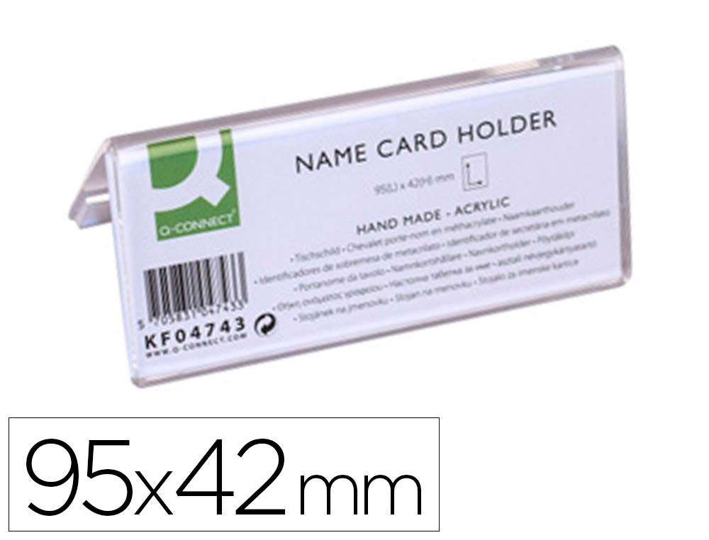 Identificador sobremesa q-connect metacrilato 95x42 mm ref.5730