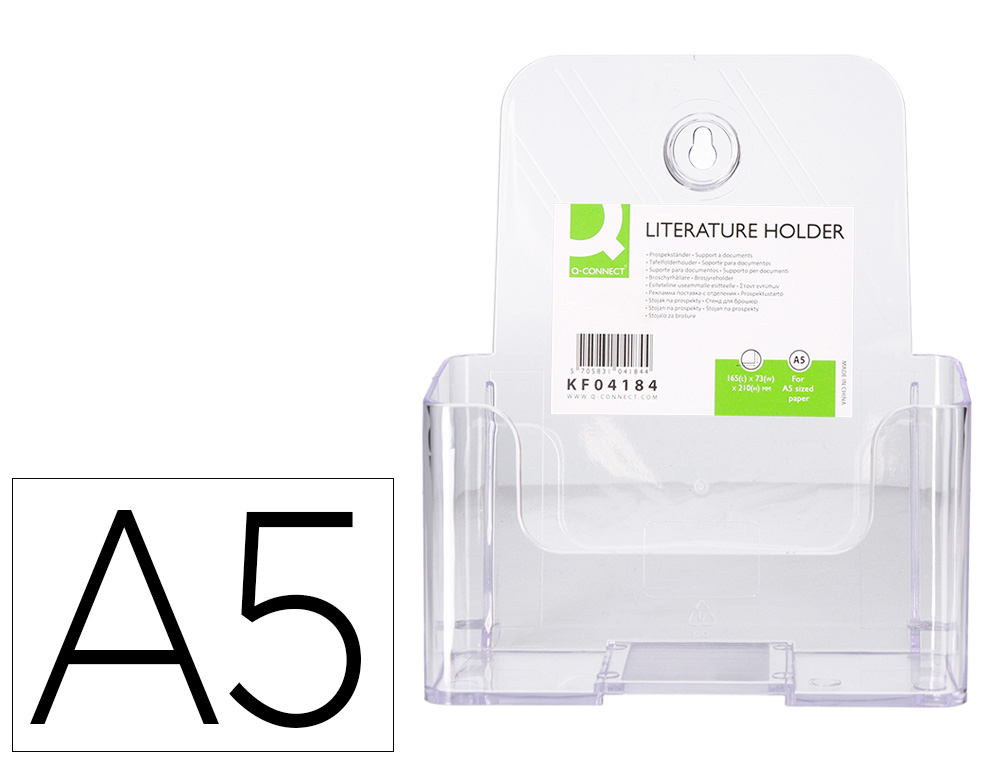 Expositor sobremesa q-connect metacrilato din a5 ref.5754