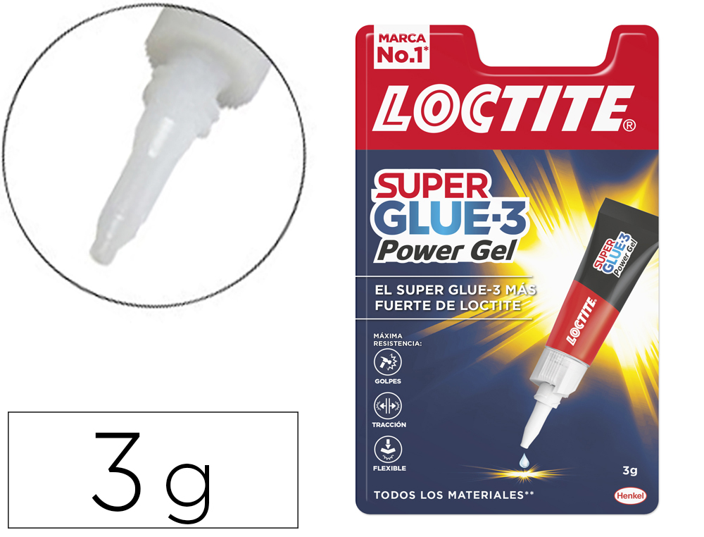Pegamento loctite power gel 3 gr adhesivo instantaneo unidad