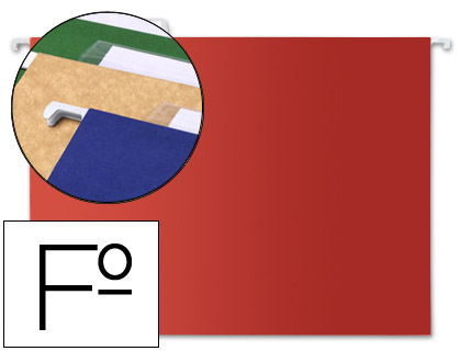 Carpeta colgante liderpapel folio color rojo