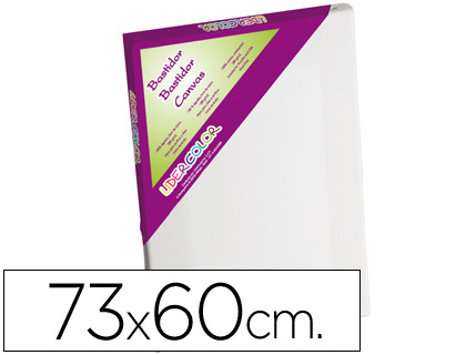 Bastidor liderpapel20f lienzo grapado trasero algodon 100% marco pawlonia 1,8x3,8 cm bordes madera 73x60 cm