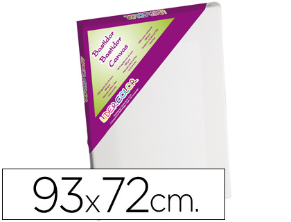 Bastidor liderpapel30f lienzo grapado trasero algodon 100% marco pawlonia 1,8x3,8 cm bordes madera 93x72 cm