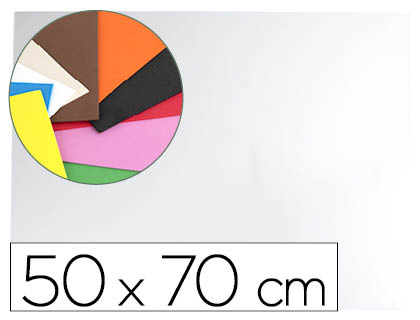 Goma eva liderpapel 50x70cm 60g/m2 espesor 1.5mm blanco