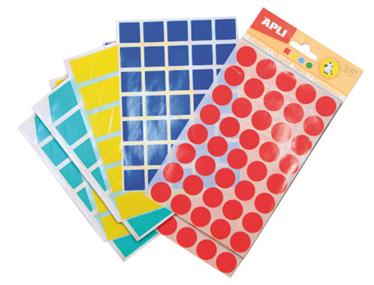 Gomets figuras geometricas 994 bolsa con 12 hojas