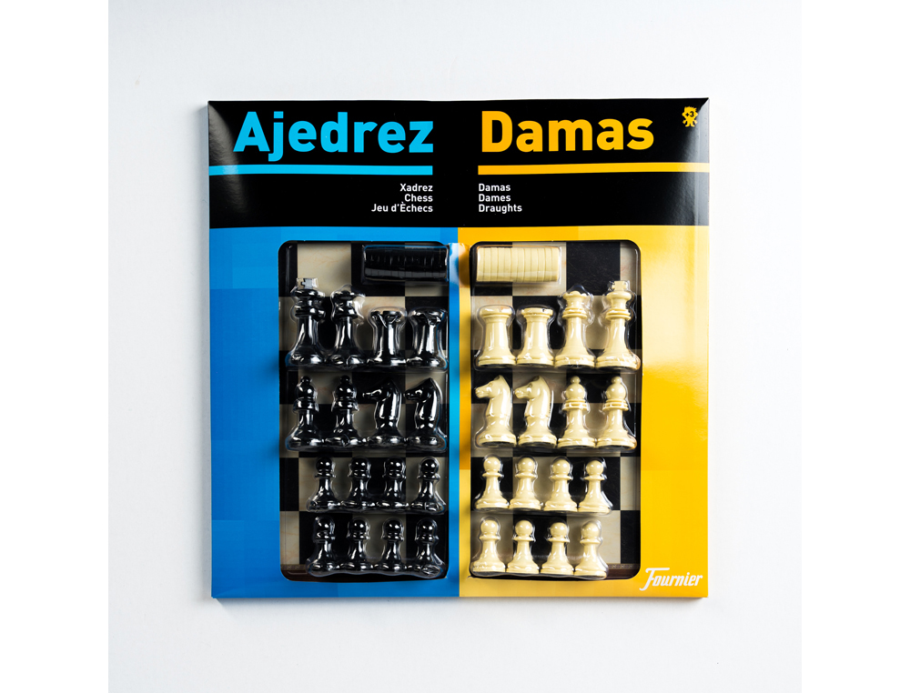 Ajedrez con damas tablero grande 41x40x4,6 cm