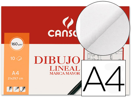 Papel dibujo marca mayor 160gr din a4 minipack de 10 hojas