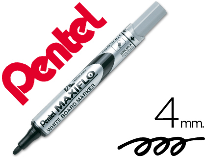 Rotulador maxiflo pentel para pizarra blanca color negro