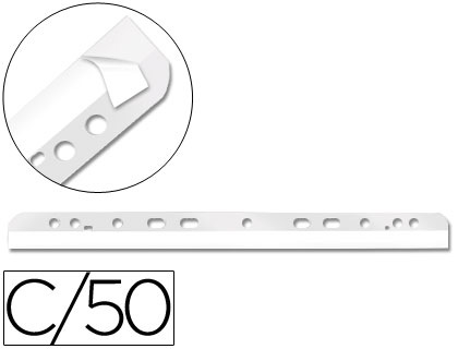 Tira multitaladro autoadhesiva q-connect para documentos a4 y a5 pack de 50 unidades