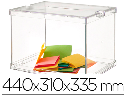 Urna electoral plegable con precintos de seguridad 440x310x315mm