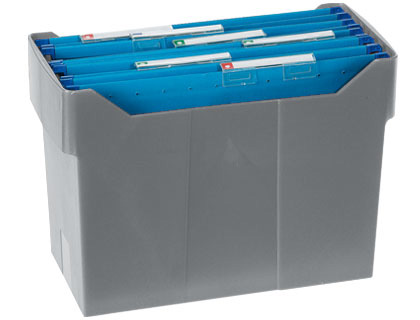 Soporte para carpetas colgantes archivo 2000 archivox poliestireno gris capacidad 20 carpetas din a4