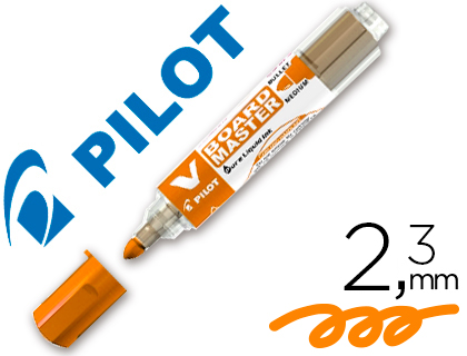 Rotulador pilot v board master para pizarra blanca naranja tinta liquida trazo 2,3mm