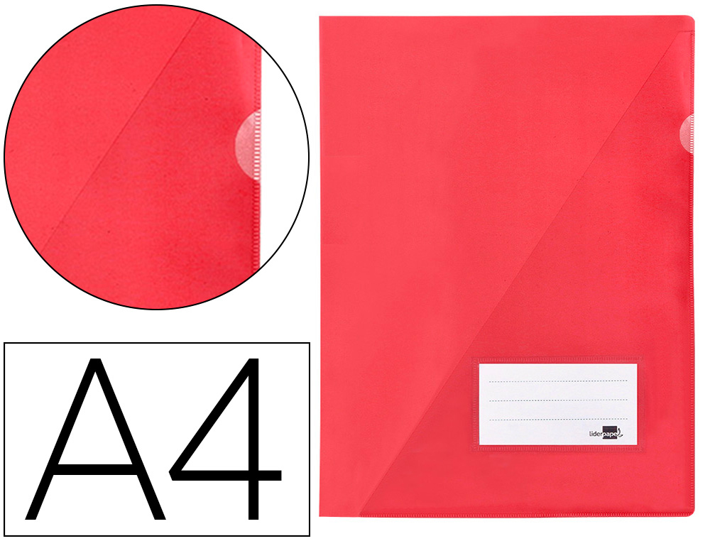 Carpeta liderpapel dossier a4 uñero color rojo