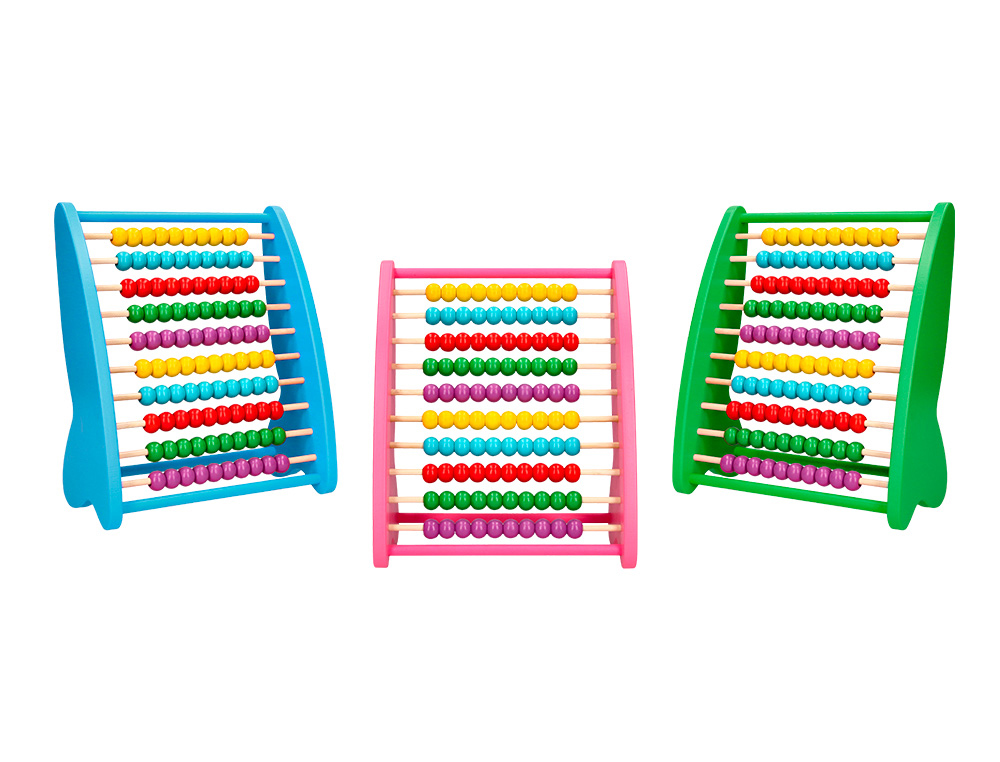 Abaco madera liderpapel 100 bolas colores 273x112x230mm