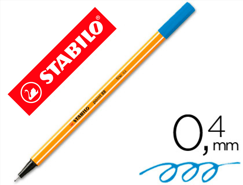 Rotulador stabilo punta de fib ra point 88 azul ultramar punta fina 0,4mm