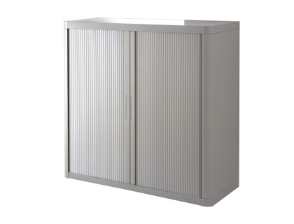 Armario paperflow estructura de acero y poliestireno con 2 puertas correderas y cerradura color