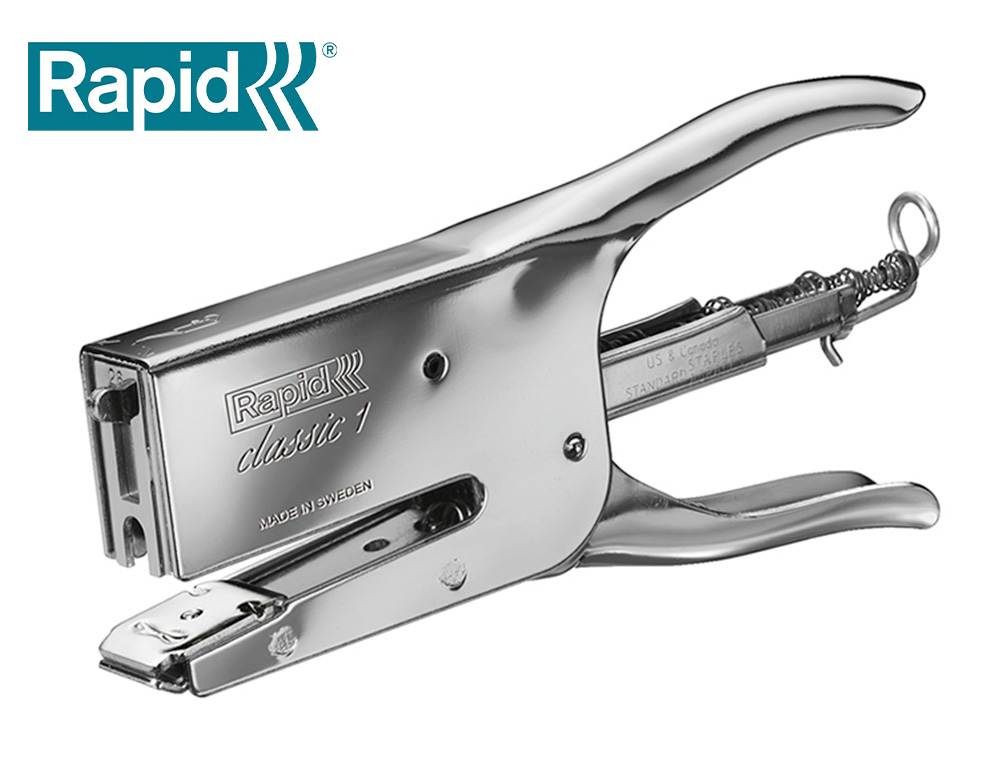 Grapadora rapid de tenaza k1 capacidad 50 hojas usa grapas 22/6 24/6 y 24/8