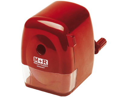 Sacapuntas sobremesa m+r manual color rojo