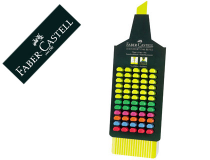 Rotulador faber castell fluorescente textliner 48 expositor 60 unidades colores surtidos