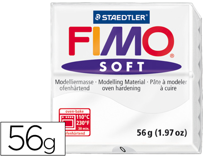 Pasta staedtler fimo soft 57 gr color blanco
