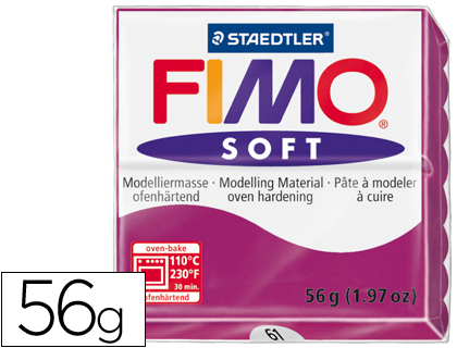 Pasta staedtler fimo soft 57 gr color purpura