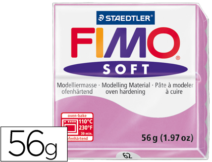 Pasta staedtler fimo soft 57 gr color violeta claro