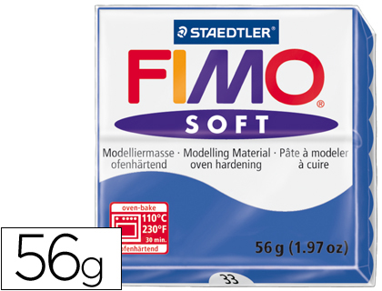 Pasta staedtler fimo soft 57 gr color azul brillante