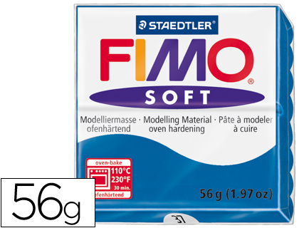 Pasta staedtler fimo soft 57 gr color azul