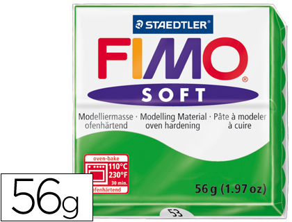 Pasta staedtler fimo soft 57 gr color verde tropical