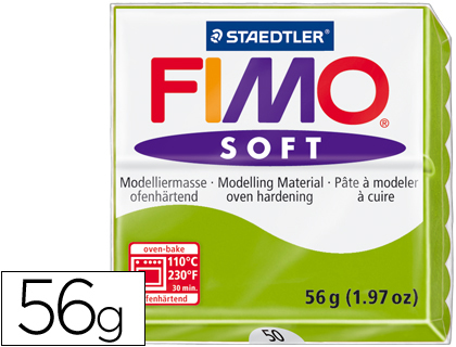 Pasta staedtler fimo soft 57 gr color verde manzana