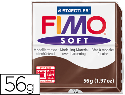 Pasta staedtler fimo soft 57 gr color chocolate