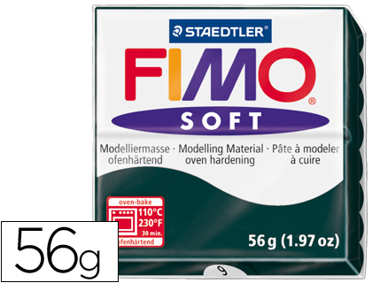 Pasta staedtler fimo soft 57 gr color negro