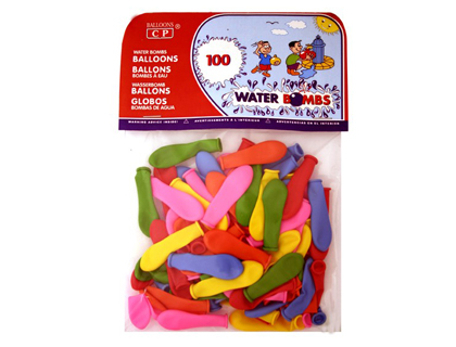 Globo 100% latex biodegradable de agua bolsa de 100 unidades colores surtidos