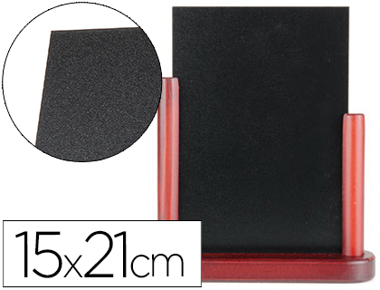 Pizarra negra liderpapel doble cara de madera con superficie para rotuladores tipo tiza 15x21cm