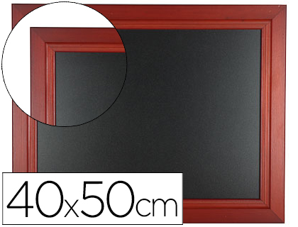 Pizarra negra liderpapel mural de madera con superficie para rotuladores tipo tiza 40x50cm