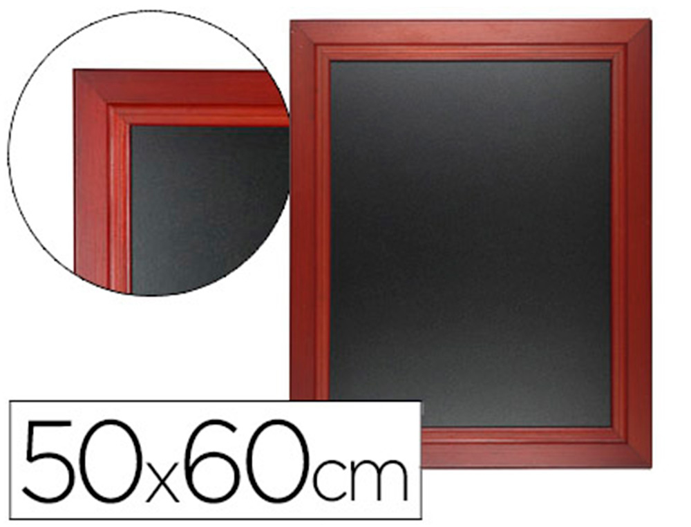 Pizarra negra liderpapel mural de madera con superficie para rotuladores tipo tiza 50x60cm