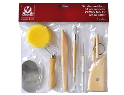 Instrumentos de modelar arcilla sio-2 set de 8 piezas