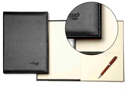 Libro de firmas autograph 6876 tapa acolchada negra 305x210 mm