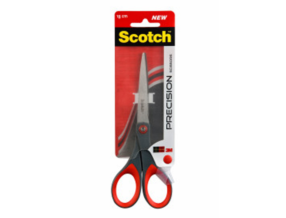Tijera oficina scotch 18 cm de acero inoxidable con ajuste de tension