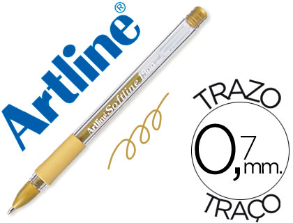 Boligrafo artline 1900 softline tinta aceite metalico oro
