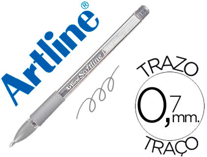 Boligrafo artline 1900 softline tinta aceite metalico plata