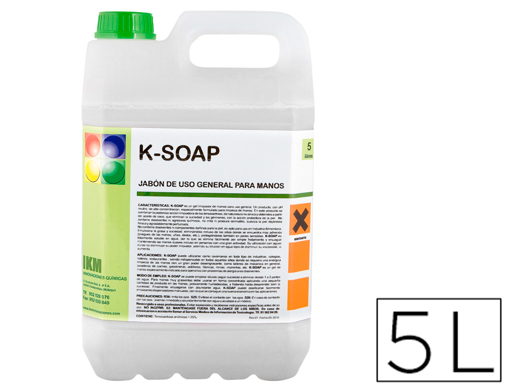 Limpiador jabon para manos ikm garrafa 5 litros