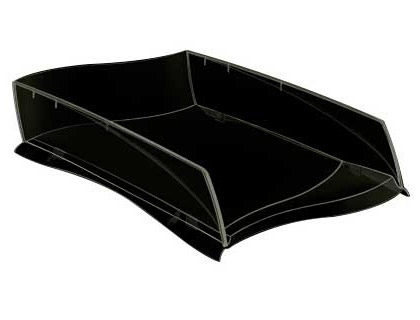 Bandeja sobremesa cep ellypse greenspirit plastico negra 380x275x82 mm