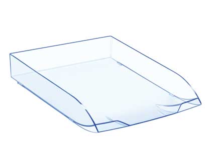 Bandeja sobremesa cep confort plastico transparente celeste 370x270x61 mm