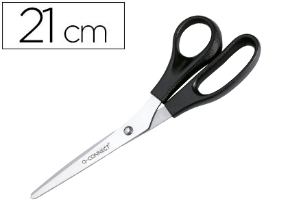 Tijera oficina q-connect para zurdos 8" 21 cm