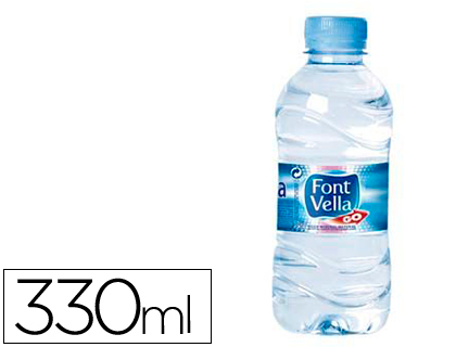 Agua mineral natural font vella botella sant hilari 330 ml