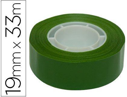 Cinta adhesiva apli 33 mt x 19 mm color verde