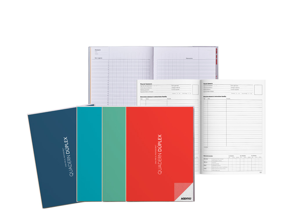 Cuaderno duplex additio a4 evaluacion continua y tutoria catalan